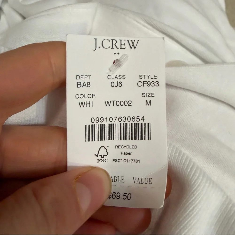 J crew Soft-touch polo shirt white